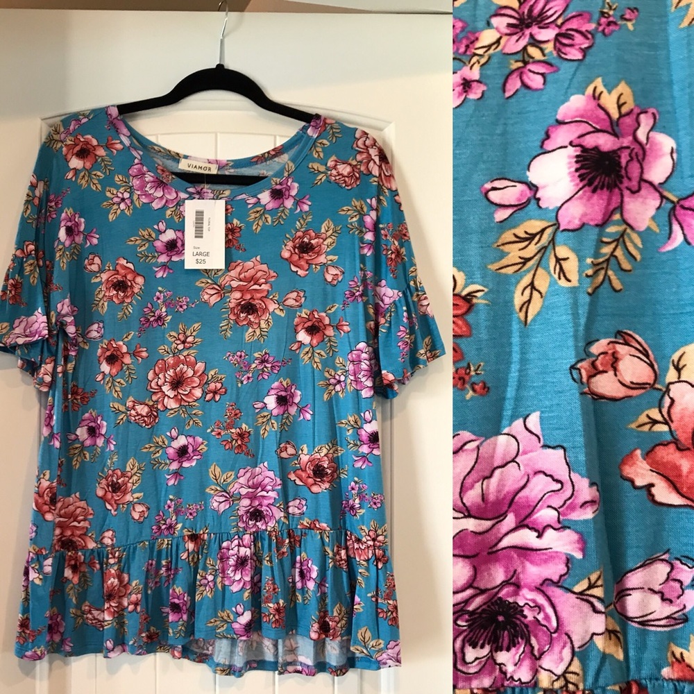 Light blue floral top